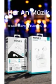 tonex Tx-450 Tws Kablosuz Kulak Içi Bluetooth Kulaklık Beyaz 10 saat Kesintisiz Müzik - 1