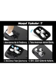 inteknoloji iPhone 15 Pro Max / 15 Pro Uyumlu Safir Kamera Koruyucu Gerçek Cam Metal Kamera Lens Koruyucu - 3