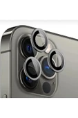 Solid Iphone 13 Pro/iphone 13 Pro Max Uyumlu Kamera Lens Koruyucu Metal Çerçeveli Tam Koruma Temperli Cam - 1