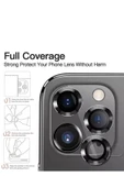 ucuzmi Iphone 13 Pro Max Uyumlu Kamera Lens Koruyucu Çelik Halka Hd 9d Kırılmaz Cam - 2