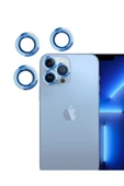 ucuzmi Iphone 13 Pro Max Uyumlu Kamera Lens Koruyucu Çelik Halka Hd 9d Kırılmaz Cam - 1