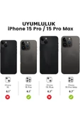 inteknoloji Iphone 15 Pro Max & 15 Pro Uyumlu Kamera Koruyucu Safir Metal Çerçeve 9h Cam Naturel  [3'lü Set] - 2