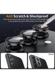 MustCase Samsung Galaxy S23 / S23 FE / S23 Plus Uyumlu Parlak Siyah Kamera Lens Koruyucu Cam - 2