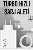 Şarj Aleti 67W Hızlı Şarj Turbo Type-C Uyumlu Şarj Adaptörü Kablosu thumbnail 1