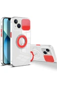 Akman Ally iPhone 13 Mini 5.4inç Kılıf Sürgülü Kamera Lens Korumalı Yüzük Sta - ACL6209090-6966 thumbnail 2