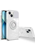 Akman Ally iPhone 13 Mini 5.4inç Kılıf Sürgülü Kamera Lens Korumalı Yüzük Sta - ACL6209090-6966 thumbnail 3