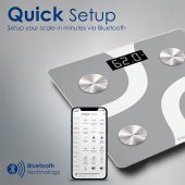 Dijital Baskül Hassas Akıllı Vücut kitle indeksi Ölçer - Promate ISCALE thumbnail 3