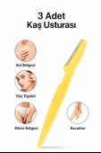Professional 3 Adet Yüz Jileti Kaş Usturası - 4