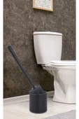 SAS Silikon Wc Tuvalet Banyo Fırçası Klozet Fırçası Oval Siyah - 1