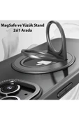 Akman ALLY iPhone 15 İçin Magsafe Uyumlu Yüzük Standlı Manyetik Silikon Kılıf-( - ACL6205829-5074 thumbnail 4