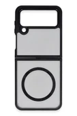 Akman Samsung Galaxy Z Flip 4 Kılıf Blur Fold Magsafe Kapak - Mat Siyah - ACL6205102-9015 thumbnail 1