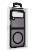Akman Samsung Galaxy Z Flip 4 Kılıf Blur Fold Magsafe Kapak - Mat Siyah - ACL6205102-9015 thumbnail 2