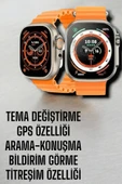 Suya ve Toza Dayanıklı 45 MM Akıllı Saat Bildirim ve Cevapsız Çağrı Görüntüleme thumbnail 2