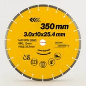 350 mm Lazer Kaynaklı Beton Kesme Testeresi Diski Beton Asfalt Tuğla Parke Fayans Elmas Kesim Disk thumbnail 1