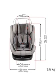 Heyner Kids Infiny Twist 0-36kg Isofix Oto Koltuğu ( 360° Dönebilir) Gri - 8