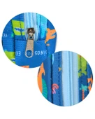 Temel Dinozor Desenli Lacivert Tek Gözlü Kalem Çantası thumbnail 3