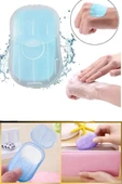 100 lü Suda Eriyen Kağıt Sabun Öğrenci Çocuk Okul Dezenfektan Seyahat Kamp Piknik El Yıkama Sabunu - 5