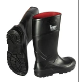 Techno Boots Poliüretan Soğuğa Dayanıklı Kısa Çelik Burunlu Siyah Çizme thumbnail 2