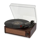 fomix FM-108 koyu kahverengi  Hoparlörlü Bluetoothlu Pikap Plak Çalar thumbnail 4