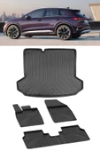 Sahler  Audi Q4 E-Tron 2018 Ve Sonrası 4.5D Paspas ve Rizline 3D Alt Bagaj Havuzu Set - 1