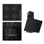 Ferre STEAMART-FRYART-SILENTART Serisi Siyah Set (CS205-FA + QEP64CS +D077-SA ) - Emaye Izgara / Kademeli Musluk thumbnail 1