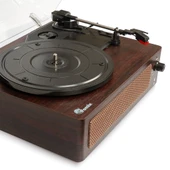 fomix FM-108 koyu kahverengi  Hoparlörlü Bluetoothlu Pikap Plak Çalar thumbnail 7