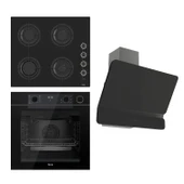 Ferre STEAMART-FRYART  Serisi Siyah Set (CS205-FA + QEP64CS +D080 ) - Emaye Izgara / Kademeli Musluk thumbnail 1