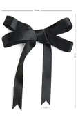 10 Adet Siyah Saten Fiyonk Süsleme Küçük Kurdele Seti thumbnail 2