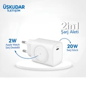 ÜSKÜDAR İLETŞİM  22W  TYPE-C Portlu Hızlı Şarj Adaptörü + Akıllı Saat Şarj Desteği thumbnail 1