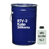 Tahtakale Toptancı RTV-2 Kalıp Silikonu 5 SHORE Yarı Şeffaf (25 KG) - 1