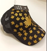 Monalisa Home Şık Siyah Renkli  ,Sarı Yaprak Yaldızlı  Şapka - 1