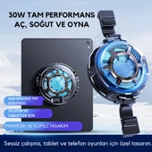 Coofbe Göstergeli 3Mod Turbo Fan 4800RPM 30W Telefon Tablet Soğutucu Radyatör Tüm Tabletlere Uyumlu - 1