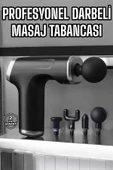 Masaj Tabancası 4 Başlıklı Kas ve Vücut Ağrıları İçin Şarjlı Darbeli thumbnail 2
