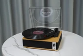 Fomix FM-109 Siyah Hoparlörlü Bluetoothlu Pikap Plak Çalar - 3