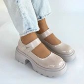 Pabucmarketi Bej Rugan Kadın Topuklu Ayakkabı thumbnail 4