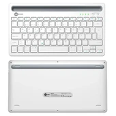 Lenovo Lecoo BK100 Bluetooth V3.0 Çoklu Cihaz Uyumlu Şarj Edilebilir Kablosuz Beyaz Türkçe Q Klavye thumbnail 4