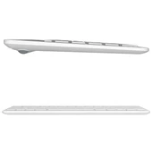 Lenovo Lecoo BK100 Bluetooth V3.0 Çoklu Cihaz Uyumlu Şarj Edilebilir Kablosuz Beyaz Türkçe Q Klavye thumbnail 3