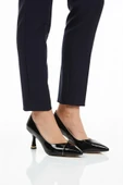 Aspor Siyah Rugan Kadın Topuklu Ayakkabı - 1