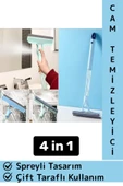 Premium Banyo Mutfak Fayans Oto Ayna Çift Taraflı 4 in 1 Spreyli Çek Çekli Camsil Fırça Aparatı thumbnail 1
