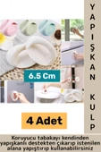 Premium Pencere Dolap Çekmece Fayans Ahşap Çok Amaçlı Kendinden Yapışkanlı Pratik Kulp Tutacak 4 Adt - 1