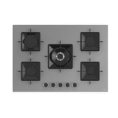 Ferre FLOWART-SILENTART Serisi Gri Set (SS038 + QBL63CPR +D065-SA ) - Emaye Izgara / 75 cm Ocak thumbnail 2