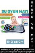 Premium BPA Free Bebek Aktivite Oyuncağı Emekleme Zamanı Yatak Minder Renkli Su Oyun Matı Siyah - 1