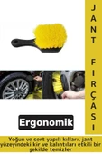Ergonomik Oto Araç İç Dış Temizlik Yoğun Sert Kıl Otomobil Lastik Jant Kir Kalıntı Temizleme Fırçası thumbnail 1