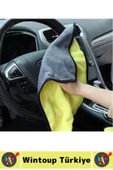 Araç İç Dış Temizleme Yüksek Emici Çift Katlı Kalın Yünlü Mikrofiber Araba Temizlik Bezi 50x70 Cm thumbnail 5