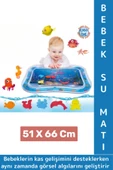 Özel Üretim BPA Free Bebek Aktivite Oyuncağı Emekleme Zamanı Yatak Minder Renkli Su Oyun Matı Mavi - 1