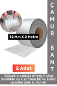 Ultra Güçlü Su Geçirmez Isıya Dayanıklı Alüminyum İzolasyon Tamirat 72 Mm X 2 Metre Çamur Bant 2 Adt - 1