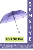 Dayanıklı Hafif Yaz Sıcak Güneş Işını Sonbahar Yağmur Koruyucu Estetik Çok Şık Canlı Renkli Şemsiye - 1