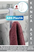 Dayanıklı Montajsız Çok Amaçlı Mutfak Banyo Dolap Bez Havlu Çanta ABS Sert Plastik Kanca Askı 4 Adet thumbnail 1