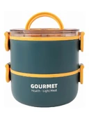 Fixpoint Çelik Beslenme Kabı Iki Katlı 1200ML Petrol Mavisi 1802 - 1