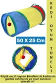 Kedi Köpek Küçük Irk Eğlenceli Oyuncak Sağlıklı Kokusuz Bağımsız Oyun Evcil Hayvan Tüneli 50 X 25 Cm thumbnail 1